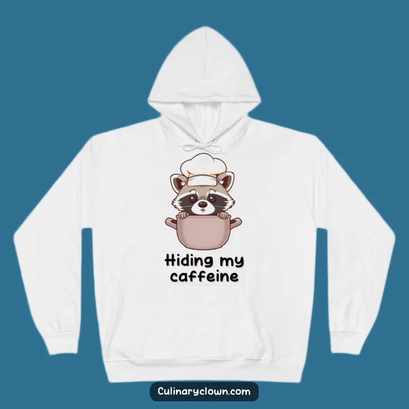 Cozy Chef Raccoon Hoodie: Funny Peeking Animal, Warm & Whimsical Gift