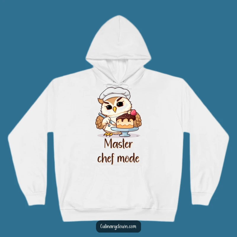 Funny Owl Chef Hoodie: Cozy Determination Decorating Tiny Cakes, Best Gift