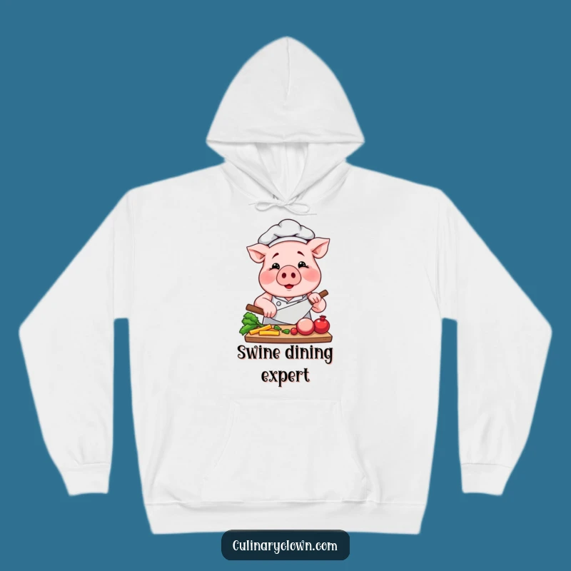Warm Funny Pig Chef Hoodie: Stay Cozy with Our Focused Pork Cook, Perfect Funny Gift!