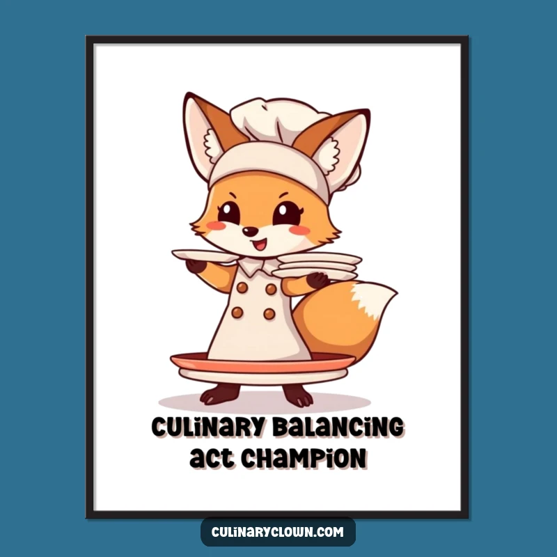 Free Printable Fox Chef Wall Art - Funny Downloadable Decor for Kitchens