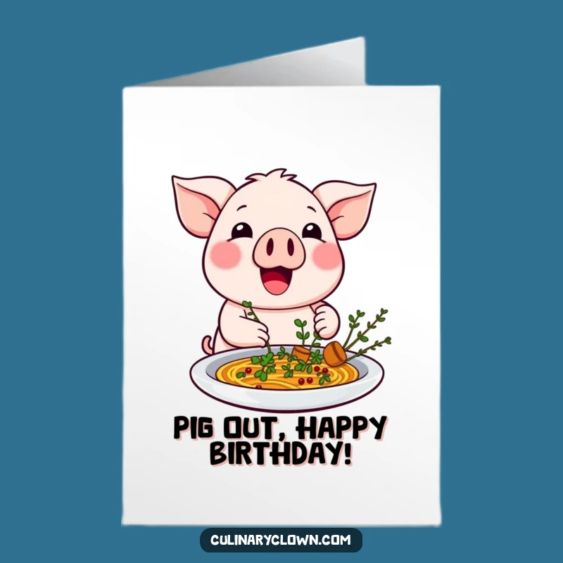 Free Printable Kawaii Pig Birthday Card: Herbishing Fun Downloadable Gift!
