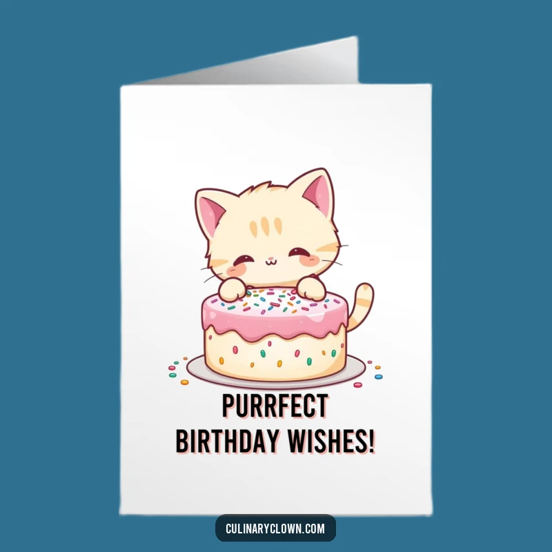 Free Printable Cat Cake Decorating Birthday Card - Funny Gift