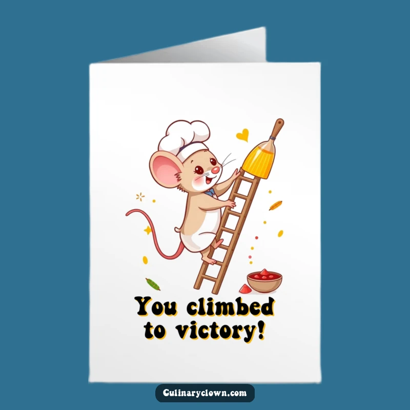 Free Printable Mouse Chef Congratulations Card - Funny Downloadable Success Greeting