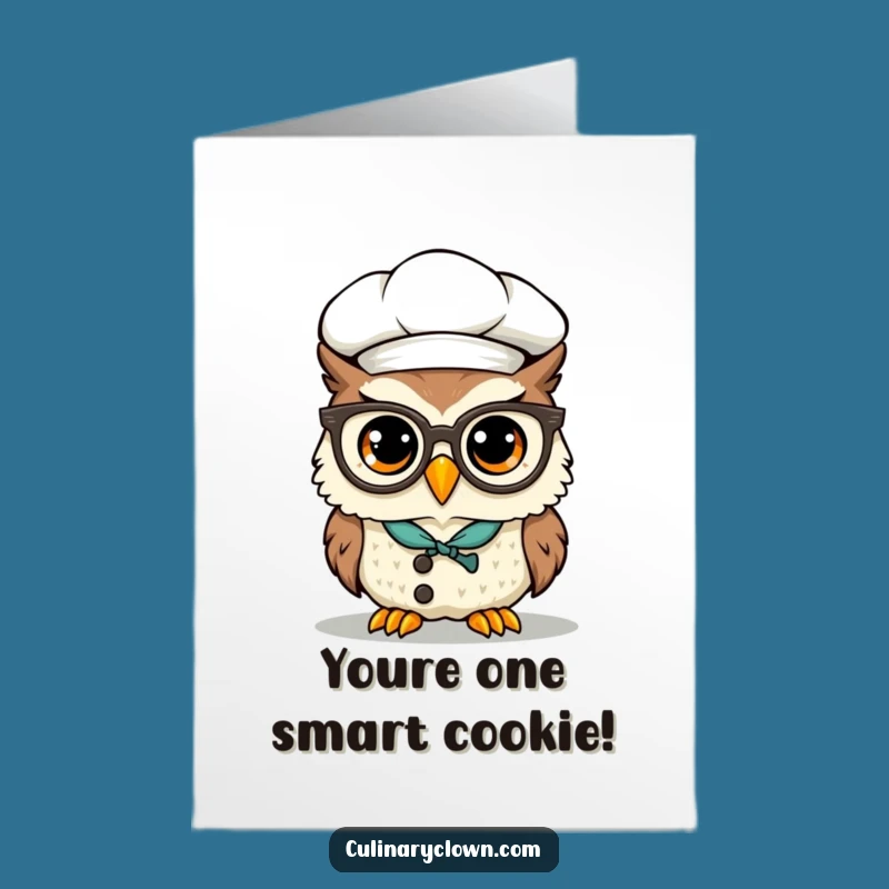 Free Printable Owl Chef Congrats Card: Savvy Downloadable for Big Achievements