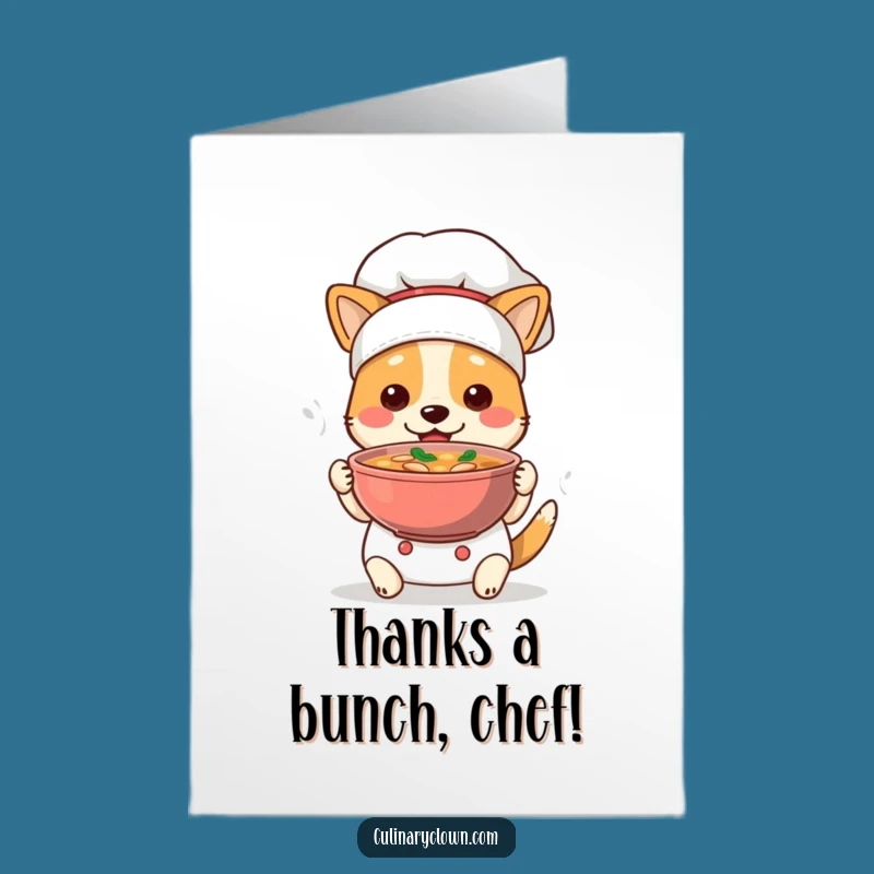 Free Printable Dog Chef Thank You Card - Downloadable & Print at Home Gratitude