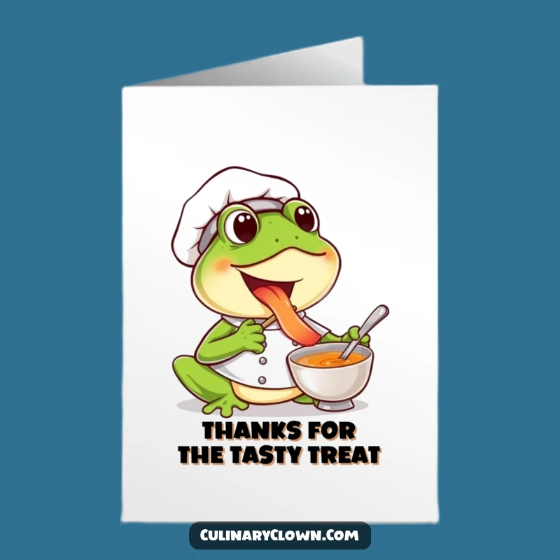 Free Printable Frog Chef Thank You Card - Humorous Downloadable Appreciation