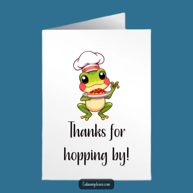 Thank You Card Free Printable: Chef Frog's Delicious Gratitude