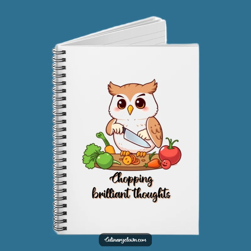 Funny Owl Chopping Veggies Notebook: Jot Down Ideas with Hilarious Chef Flair!