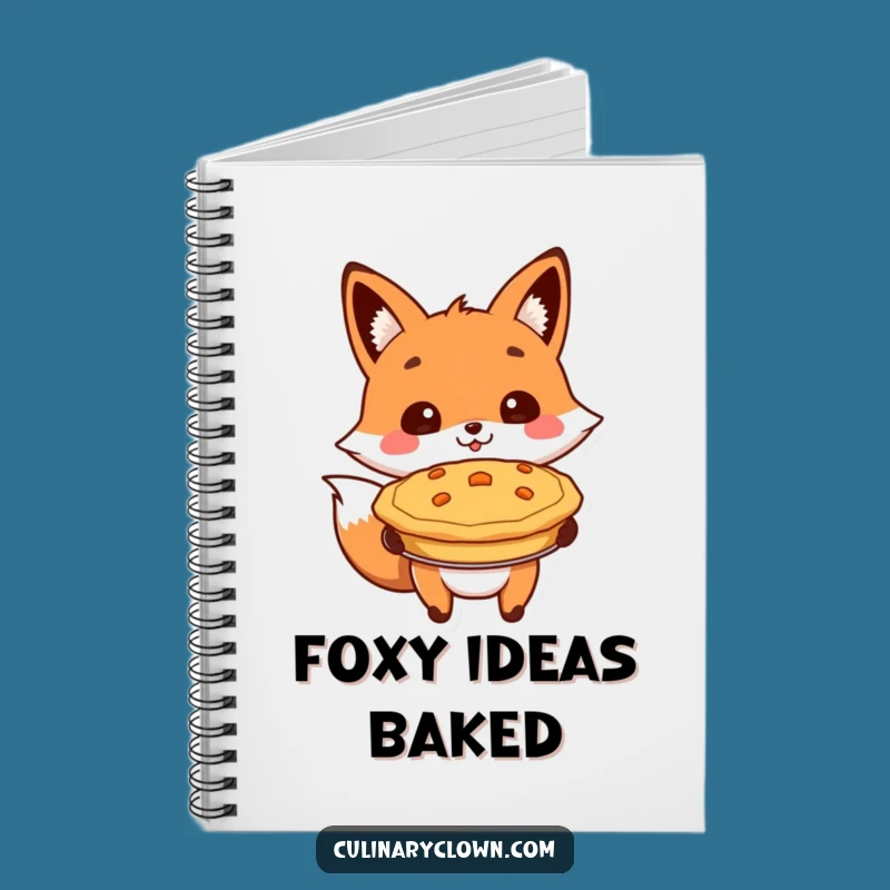 Funny Fox Presenting Pie Notebook: Jot Down Recipes with Hilarious Baking Flair!
