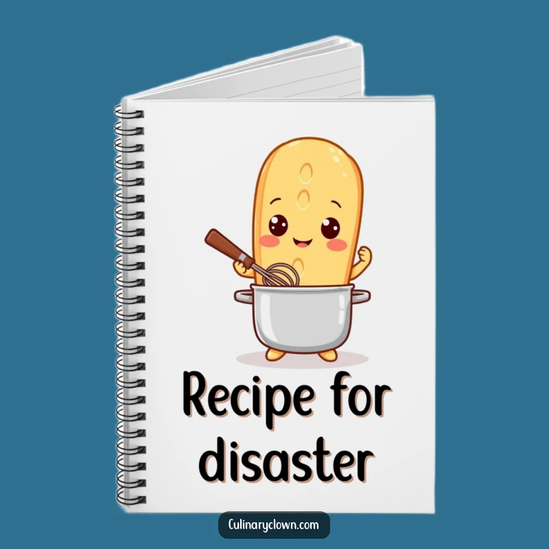 Funny Baguette Chef Notebook - Writing Journal for Foodies - Funny Gift