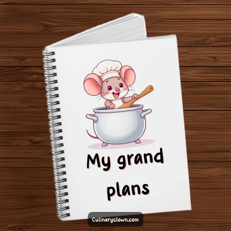 Funny Mouse Chef Notebook: A small mouse stirring a giant pot, perfect for journaling culinary ideas and adventures with a fun cover.