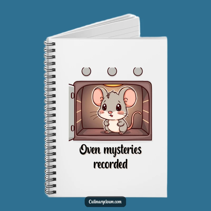 Funny Mouse Oven Notebook - Journal for Baking Recipes and Ideas
