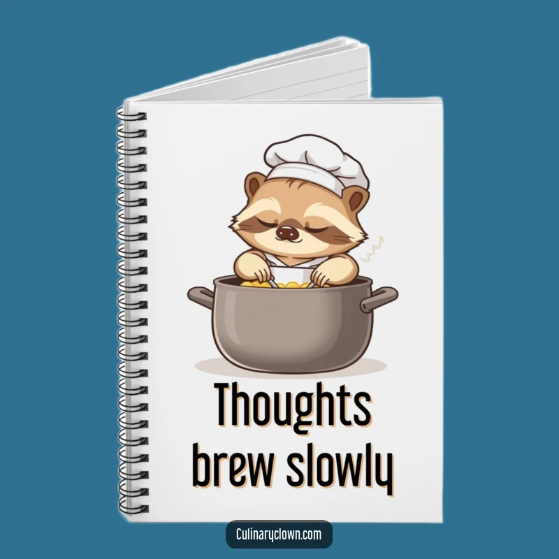 Funny Sloth Chef Notebook: Slow Down and Write, Gift for Writers
