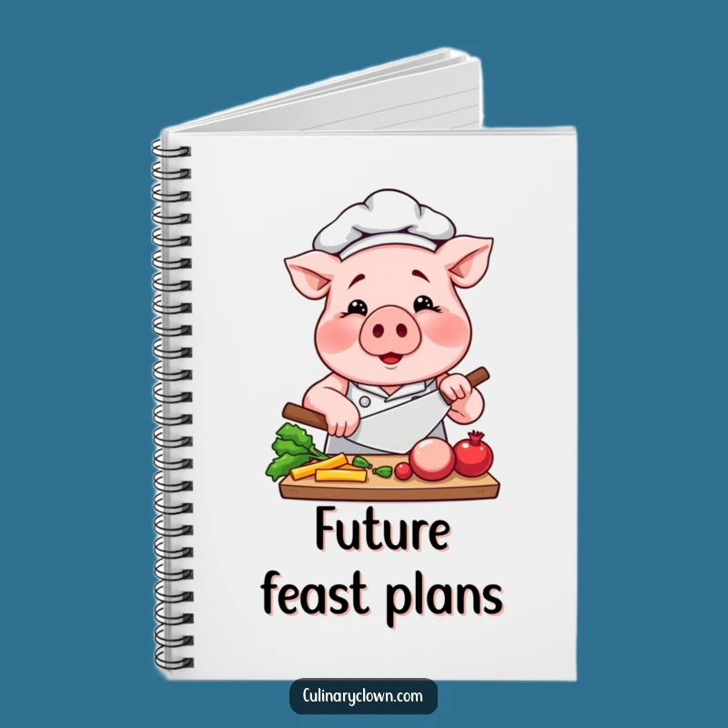 Funny Pig Chef Notebook: Plan Your Meals with This Focused Porker, Perfect Funny Gift!