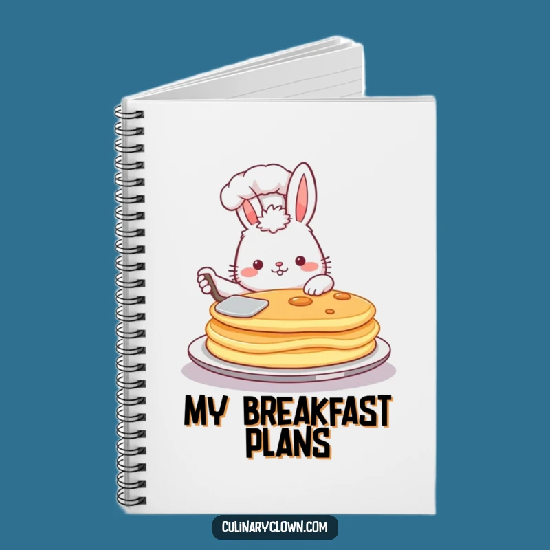 Funny Bunny Chef Pancake Notebook: Baker's Journal, Fluffy Notes