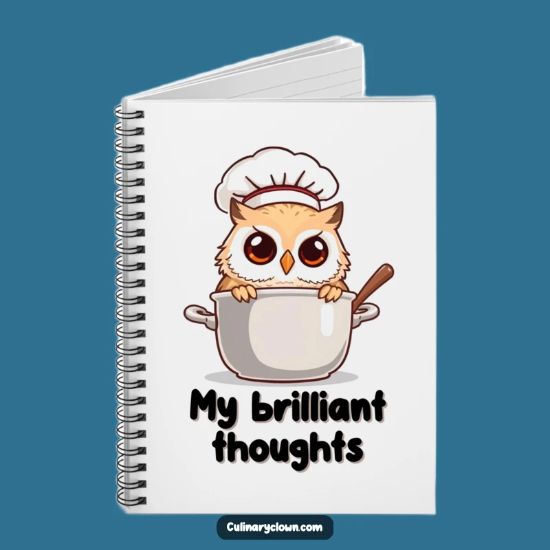 Funny Owl Chef Peeking Pot Notebook: Journal Your Culinary Discoveries