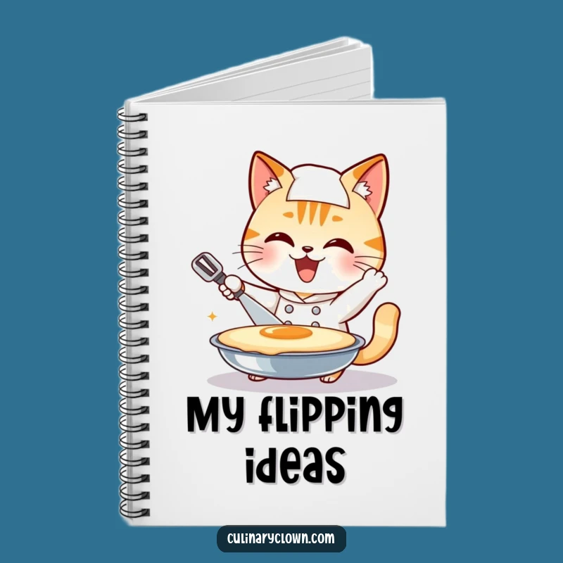 Funny Cat Chef Notebook: Pancake Flip Journal, Perfect Culinary Funny Gift