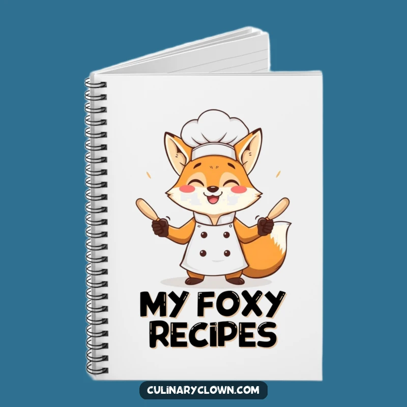 Funny Fox Chef Juggling Notebook: Jot Down Your Culinary Adventures