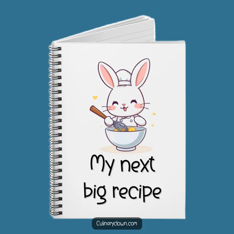 Funny Kawaii Rabbit Chef Notebook: Cute Whisking Bunny Journal, Perfect Funny Gift for Notes