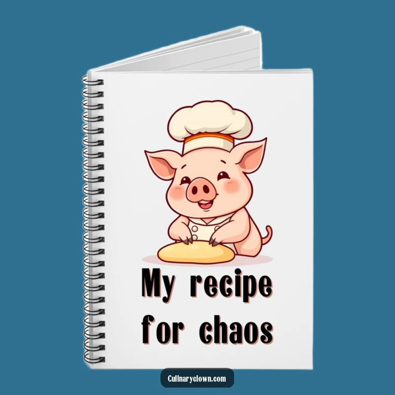 Funny Pig Chef Kneading Dough Notebook: Recipe for Laughter and Ideas