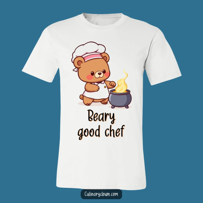 Funny Bear Chef T-Shirt: Cauldron Stirrer Tee, Whimsical Cook Gift