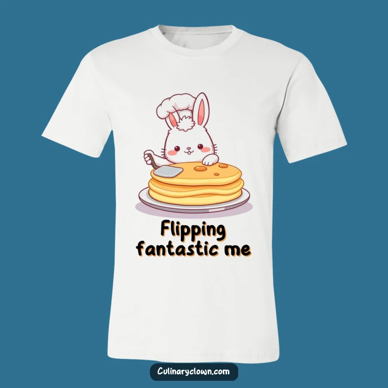 Funny Bunny Chef Pancake T-Shirt: Fluffy Baker Pride, Breakfast Tee