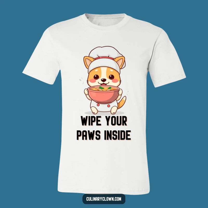 Funny Dog Chef T-Shirt: Adorable Canine Cook Serving Up Smiles, Great Funny Gift!