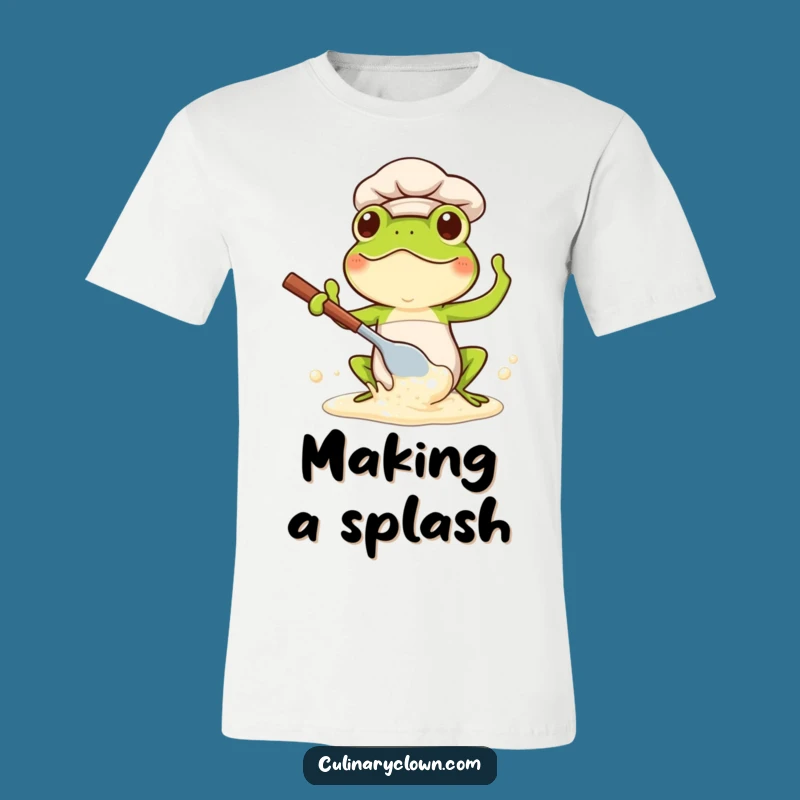 Funny Kawaii Frog Chef T-Shirt: Wear Your Batter-Bashing Joy