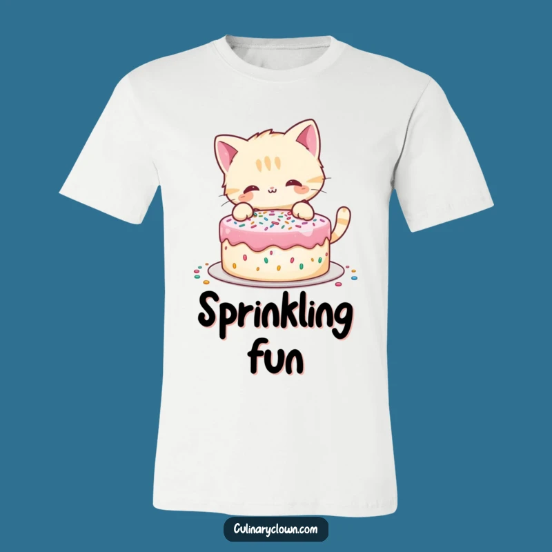 Funny Cat Decorating Cake T-Shirt: Hilarious Baker's Tee for Sweet Moments!