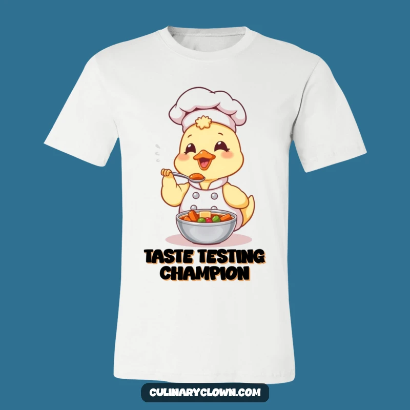 Funny Kawaii Duck Chef T-Shirt: Enthusiastic Stew Tasting Fun, Ideal Funny Gift for Chefs
