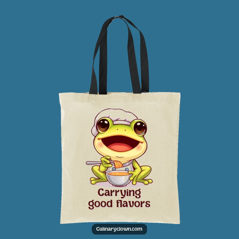 Funny Frog Chef Tote Bag: Carry Your Enthusiasm, Perfect Gift