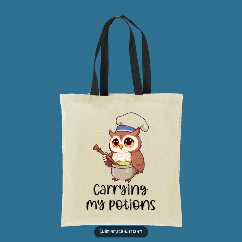 Funny Owl Chef Tote Bag: Carry Your Potions and Provisions with Flair