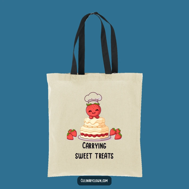 Funny Strawberry Chef Tote Bag: Carry Your Baking Supplies with Style and Humor