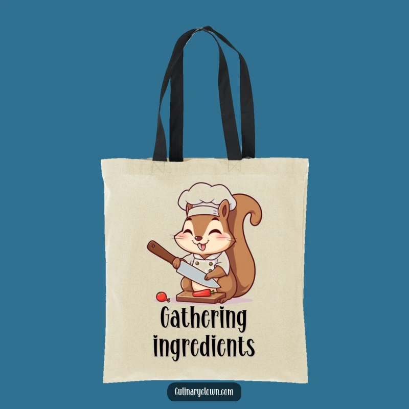 Chef Squirrel Tote Bag: Funny Chopping Design, Practical Carryall