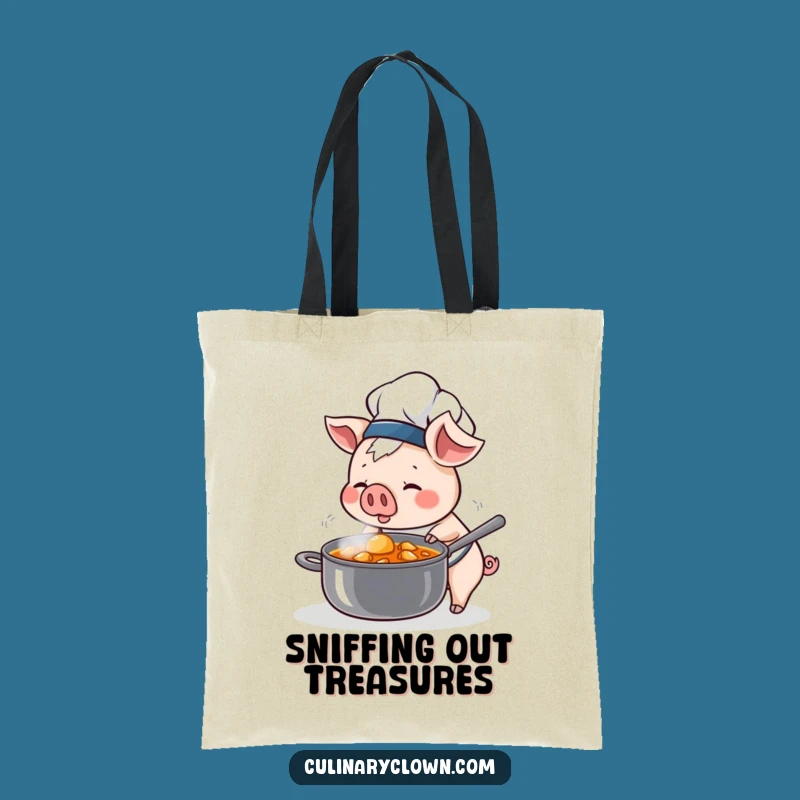 Funny Kawaii Pig Chef Tote Bag: Carry Your Culinary Discoveries